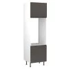 Kitchen Kit J-Pull 600mm Tall Double Oven Housing - Ultra Matt - Graphite - Flatpacked - FKKJ0921 -Kitchen Sale Shop k i kitchen kit fkkj0921