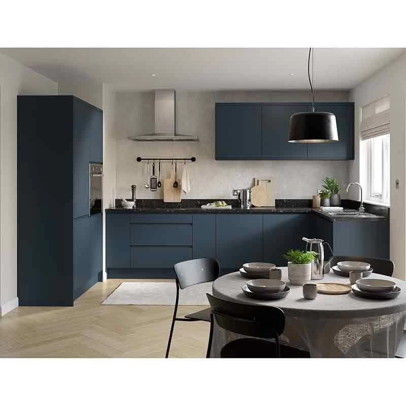 Kitchen Kit J-Pull 600mm Bridging Cabinet - Ultra Matt - Indigo Blue - Flatpacked - FKKJ1319 4 Kitchen Kit J-Pull 600mm Bridging Cabinet - Ultra Matt - Indigo Blue - Flatpacked - FKKJ1319 - Image 2
