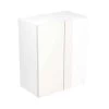 Kitchen Kit Value Slab 600mm Blind Corner Wall Cabinet - Standard Matt - White - Flatpacked - FKKM1016