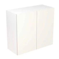 Kitchen Kit Value Slab 800mm Wall Cabinet - Standard Matt - White - Flatpacked - FKKM1038