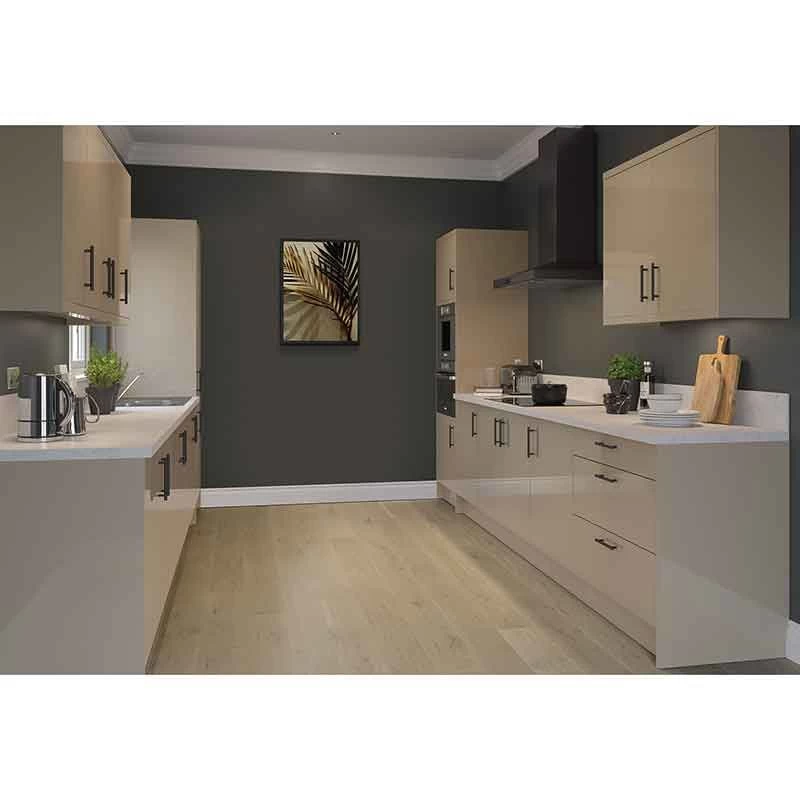 Kitchen Kit Rigid Slab 600mm Wall Cabinet - Super Gloss - Cashmere - Pre-Assembled - RKKF0114 4 Kitchen Kit Rigid Slab 600mm Wall Cabinet - Super Gloss - Cashmere - Pre-Assembled - RKKF0114 - Image 2