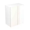Kitchen Kit Rigid Slab 600mm Blind Corner Wall Cabinet - Ultra Matt - White - Pre-Assembled - RKKF0516