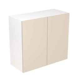 Kitchen Kit Rigid Slab 800mm Wall Cabinet - Ultra Matt - Cashmere - Pre-Assembled - RKKF0638