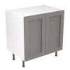 Kitchen Kit Rigid Shaker 800mm Base Cabinet - Ultra Matt - Dust Grey - Pre-Assembled - RKKH0836 -Kitchen Sale Shop k i kitchen kit rkkh0836