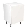 Kitchen Kit Rigid J-Pull 600mm Base Cabinet - Super Gloss - White - Pre-Assembled - RKKJ0004