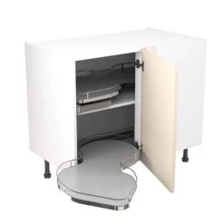 Kitchen Kit Rigid J-Pull 1000mm Blind Corner Base Cabinet With Pull Out Left Cabinet - Super Gloss - Cashmere - Pre-Assembled - RKKJ0156