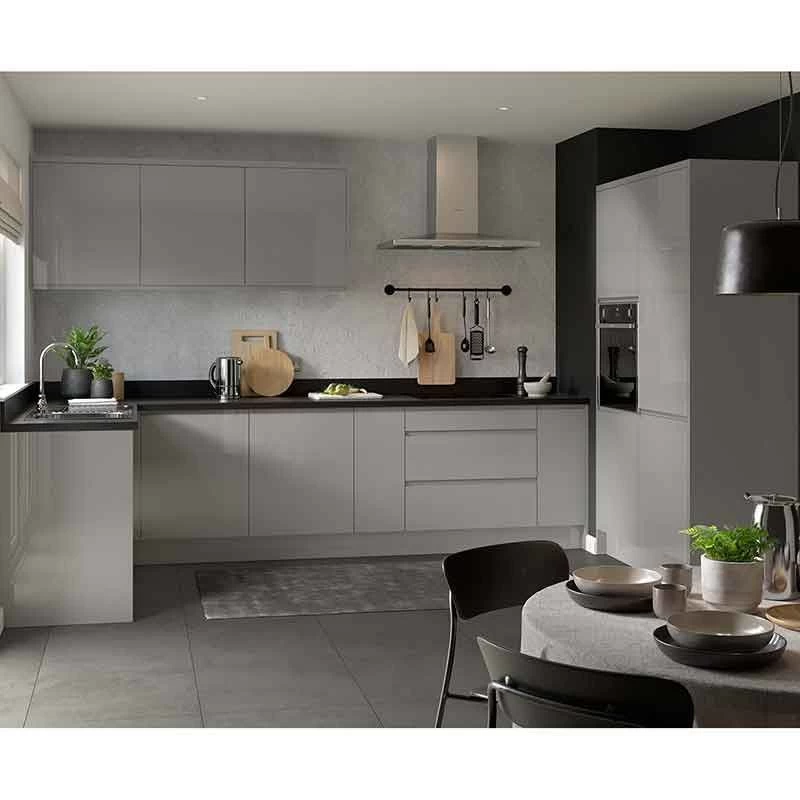 Kitchen Kit Rigid J-Pull 450mm Wall Cabinet - Super Gloss - Dust Grey - Pre-Assembled - RKKJ0340 4 Kitchen Kit Rigid J-Pull 450mm Wall Cabinet - Super Gloss - Dust Grey - Pre-Assembled - RKKJ0340 - Image 2