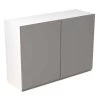Kitchen Kit Rigid J-Pull 1000mm Wall Cabinet - Ultra Matt - Dust Grey - Pre-Assembled - RKKJ0815