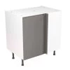 Kitchen Kit Rigid J-Pull 800mm Blind Corner Base Cabinet - Ultra Matt - Dust Grey - Pre-Assembled - RKKJ0837
