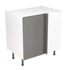 Kitchen Kit Rigid J-Pull 800mm Blind Corner Base Cabinet - Ultra Matt - Dust Grey - Pre-Assembled - RKKJ0837