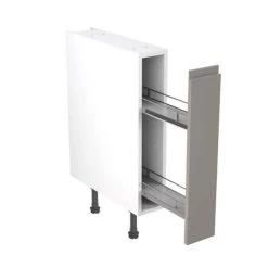 Kitchen Kit Rigid J-Pull 150mm Pull Out Base Cabinet - Ultra Matt - Dust Grey - Pre-Assembled - RKKJ0851