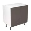 Kitchen Kit Rigid J-Pull 800mm Base Cabinet - Ultra Matt - Graphite - Pre-Assembled - RKKJ0936