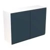 Kitchen Kit Rigid J-Pull 1000mm Wall Cabinet - Ultra Matt - Indigo Blue - Pre-Assembled - RKKJ1315