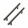 Kitchen Kit 186 T Bar Kitchen Cabinet Handles - Pack Of 2 - Stainless Steel - KKHTBH1 -Kitchen Sale Shop kitchen kit kkhtbh1 1