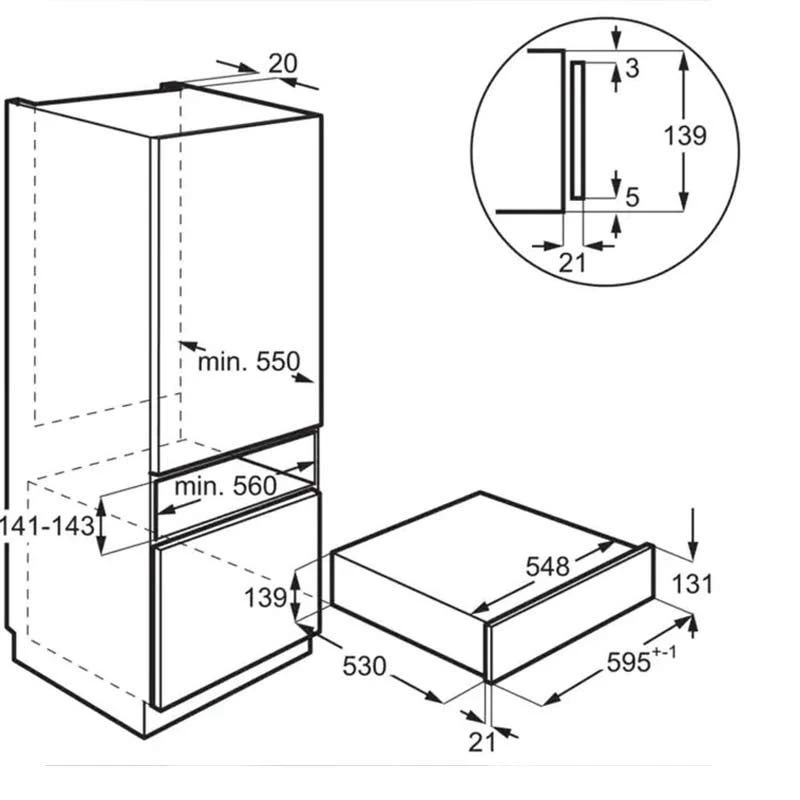 AEG KDK911424T 14cm Warming Drawer - Matt Black 7 AEG KDK911424T 14cm Warming Drawer - Matt Black - Image 5