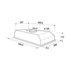 Hotpoint PCT 64 F L SS 53cm Canopy Hood - Grey -Kitchen Sale Shop l h lho4500 2