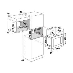 Hotpoint MF20G IX H Built-In Microwave & Grill - Stainless Steel -Kitchen Sale Shop l h lho7124 3