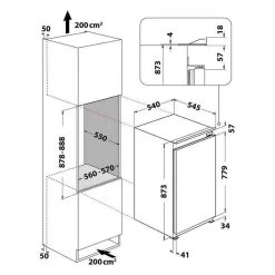 Indesit INS9011 Built-In Larder Fridge - White -Kitchen Sale Shop l i lin8120 2