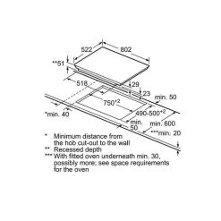 Neff N70 T58FD20X0 80cm Flex Induction Hob - Black - LNE31016 -Kitchen Sale Shop l n lne31016 1