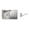 Leisure Linear Compact 1 Bowl Inset Kitchen Sink Reversible With Leisure Aquamono Single Lever Kitchen Mixer Tap & Waste - LR8001/TMO40 -Kitchen Sale Shop l r lr8001tmo40