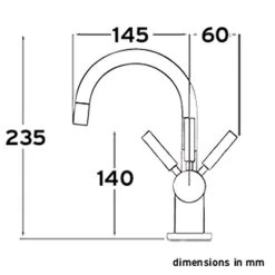 InSinkErator HC3300 Steaming Hot/Cold Kitchen Tap (Tap Only) - Chrome - 44320 -Kitchen Sale Shop lis199dimensions