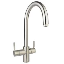 InSinkErator 3N1 J Shape Steaming Hot Kitchen Tap (Tap Only) - Brushed Steel - 45097B -Kitchen Sale Shop lis302