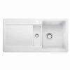 Thomas Denby Melody Pro 1.5 Bowl Reversible Ceramic Kitchen Sink & Drainer - White - MEL1020WH -Kitchen Sale Shop m e mel1020wh