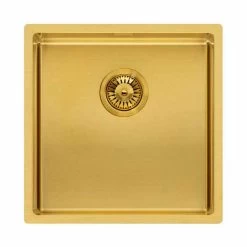 Reginox Miami 1 Bowl Integrated Sink - Gold - MIAMI 40X40 GOLD