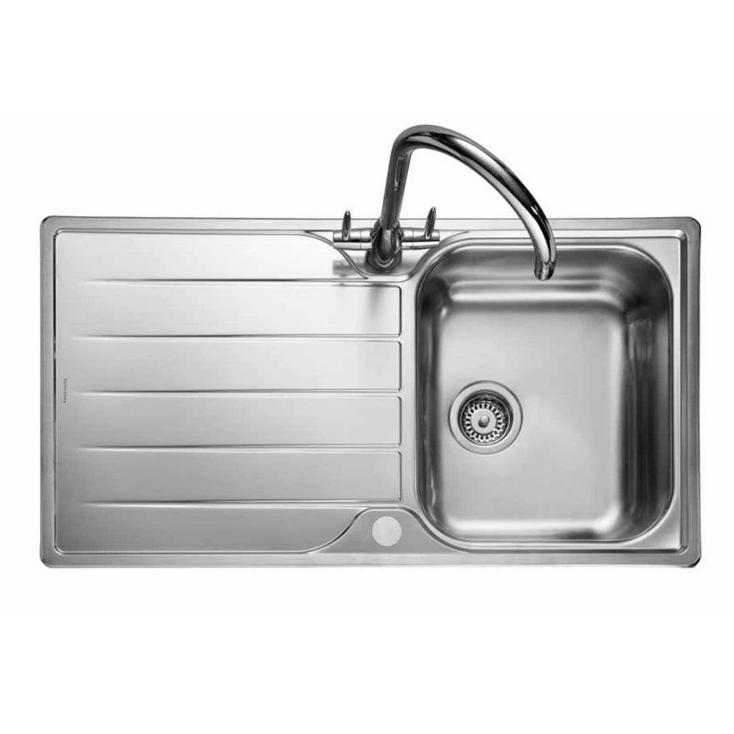Rangemaster Michigan 1 Bowl Stainless Steel Kitchen Sink - MG9501/ 3 Rangemaster Michigan 1 Bowl Stainless Steel Kitchen Sink - MG9501/