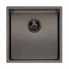 Reginox Miami 1 Bowl Integrated Sink - Gun Metal - MIAMI 40X40 GUNMETAL