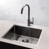 Reginox Miami 1 Bowl Integrated Sink - Gun Metal - MIAMI 50X40 GUNMETAL