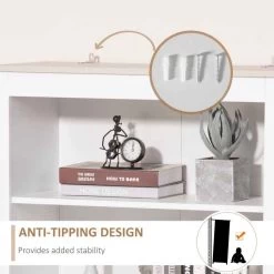 HOMCOM Freestanding Kitchen Unit With 3-Tier Shelving - White - 835-482WT 18 HOMCOM Freestanding Kitchen Unit With 3-Tier Shelving - White - 835-482WT -Kitchen Sale Shop mxo756181cd30ad6e.jpg