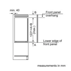 Neff N30 KI1411SE0 Built In Larder Fridge - White 15 Neff N30 KI1411SE0 Built In Larder Fridge - White -Kitchen Sale Shop n e neff n30 ki1411se0 bulit in larder fridge dimensions2
