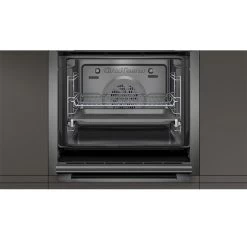 Neff N50 B6ACH7HG0B Built In Single Slide & Hide Pyrolytic Oven With Home Connect - Graphite Grey -Kitchen Sale Shop n e neff n50 b6ach7hg0b slide hide pyrolytic oven open
