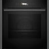 Neff N70 B54CR31G0B Bulit In Single Slide & Hide Electric Oven With Home Connect - Black With Graphite Grey Trim -Kitchen Sale Shop n e neff n70 b54cr31g0b slide and hide electric oven clean