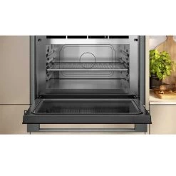 Neff N70 C24GR3XG1B Built In Compact Microwave And Grill - Black With Graphite Grey Trim -Kitchen Sale Shop n e neff n70 c24gr3xg1b microwave and grill open