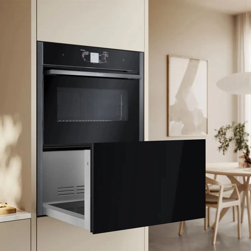 Neff N70 N34HA11G1B 29cm Built In Warming Drawer - Black With Graphite Grey Trim 4 Neff N70 N34HA11G1B 29cm Built In Warming Drawer - Black With Graphite Grey Trim - Image 2