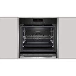 Neff N90 B58VT68H0B Built In Single Slide & Hide Pyrolytic Oven With VarioSteam & Home Connect - Stainless Steel -Kitchen Sale Shop n e neff n90 b58vt68h0b slide and hide pyrolytic oven front2