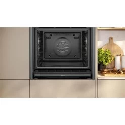 Neff N90 B64VT73G0B Bulit In Single Slide & Hide Pyrolytic Oven With Added Steam & Home Connect - Black With Graphite Grey Trim -Kitchen Sale Shop n e neff n90 b64vt73g0b slide and hide pyrolytic oven lifestyle2