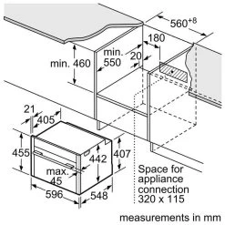 Neff N90 C24MS31G0B Bulit In Compact Electric Oven & Microwave With Home Connect - Black With Graphite Grey Trim -Kitchen Sale Shop n e neff n90 c24ms31g0b compact oven and microwave dimensions3
