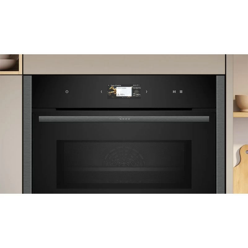Neff N90 C24MS71G0B Bulit In Compact Pyrolytic Oven & Microwave With Home Connect - Black With Graphite Grey Trim 5 Neff N90 C24MS71G0B Bulit In Compact Pyrolytic Oven & Microwave With Home Connect - Black With Graphite Grey Trim - Image 3