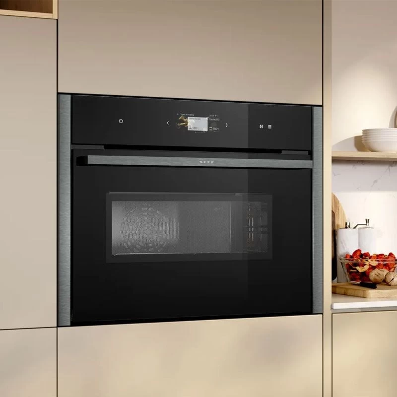 Neff N90 C24MS71G0B Bulit In Compact Pyrolytic Oven & Microwave With Home Connect - Black With Graphite Grey Trim 4 Neff N90 C24MS71G0B Bulit In Compact Pyrolytic Oven & Microwave With Home Connect - Black With Graphite Grey Trim - Image 2