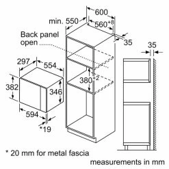 Neff N50 HLAWD23G0B Built-In Microwave - Graphite Grey -Kitchen Sale Shop n e neff hlawd23g0b dims