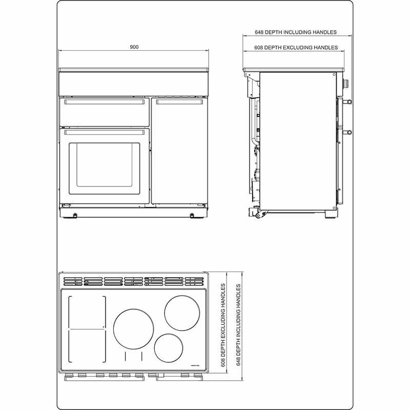 Rangemaster Nexus 90cm Induction Cooker - Slate - NEX90EISL/C 4 Rangemaster Nexus 90cm Induction Cooker - Slate - NEX90EISL/C - Image 2