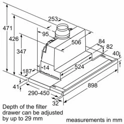 Neff N90 D49PU54X1B 90cm Telescopic Cooker Hood - Stainless Steel -Kitchen Sale Shop neff d49pu54x1b 2