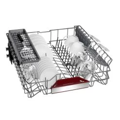 Neff N30 S153HAX02G Built-In F/I 60cm 13 Place Standard Dishwasher With Home Connect - Black -Kitchen Sale Shop neff n30s153hax02g utensils stacking setup front view