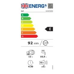 Neff N30 S153ITX05G Built-In F/I 60cm 13 Place Standard Dishwasher With Home Connect - White 19 Neff N30 S153ITX05G Built-In F/I 60cm 13 Place Standard Dishwasher With Home Connect - White -Kitchen Sale Shop neff n30s153itx05g energy rating score