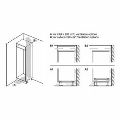 Neff N50 GI1113FE0 Built-In Low Frost Freezer - White -Kitchen Sale Shop neff n50gi1113fe0 ventilation flow guide