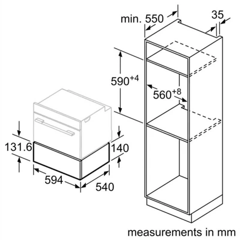 Neff N50 N1AHA01N0B 14cm Warming Drawer St/Steel 6 Neff N50 N1AHA01N0B 14cm Warming Drawer St/Steel - Image 4