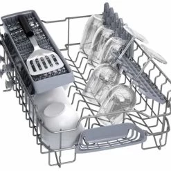 Neff N50 S875HKX20G Built-In F/I 9 Place Slimline Dishwasher With Home Connect - White 20 Neff N50 S875HKX20G Built-In F/I 9 Place Slimline Dishwasher With Home Connect - White -Kitchen Sale Shop neff n50s875hkx20g stacked utensils top view